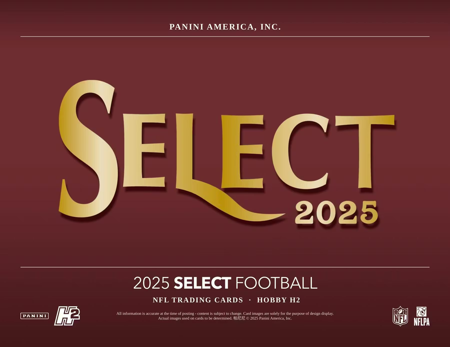 2025 Panini Select Football H2 Hobby Box | Vortex Cards & Games, LLC
