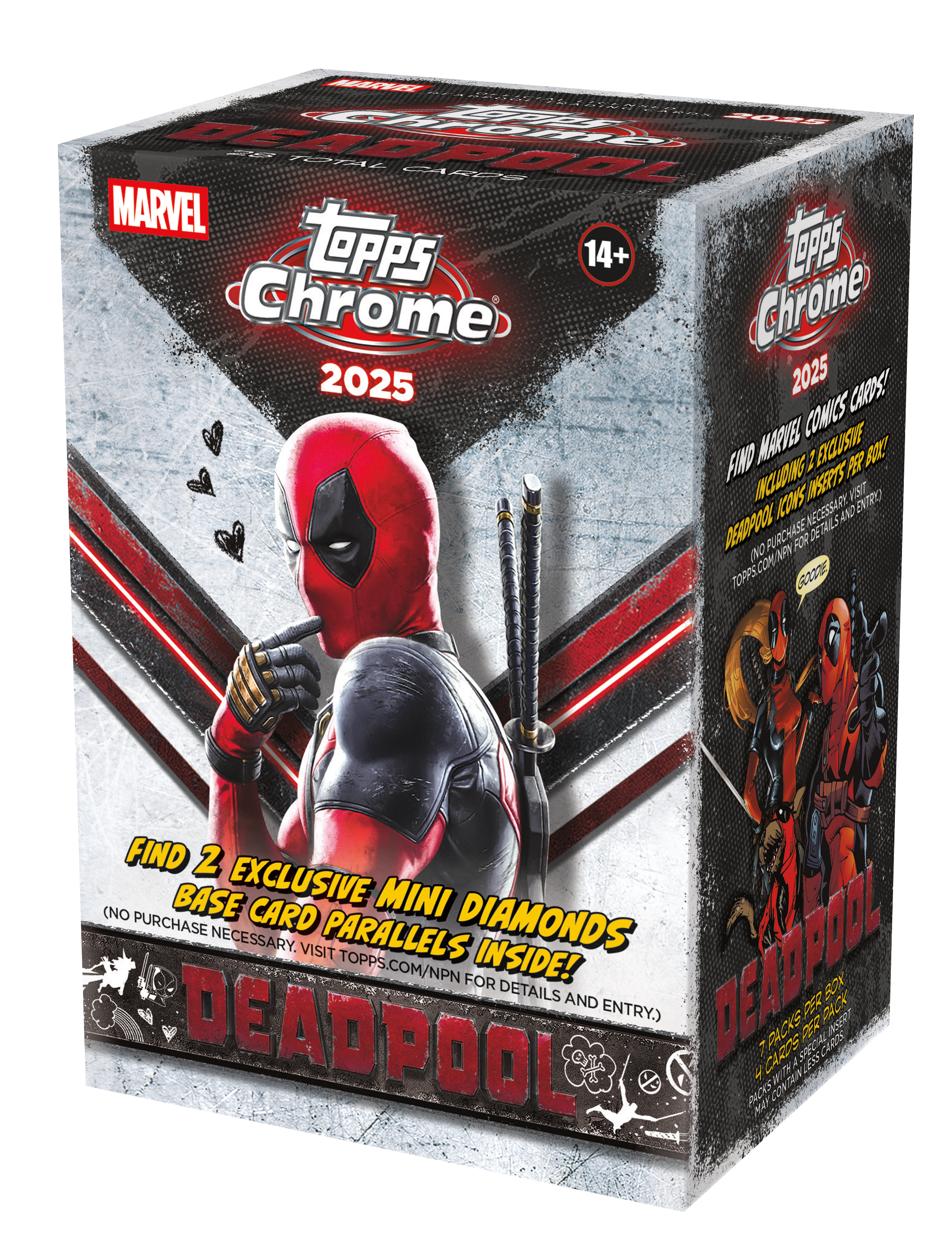 2025 Topps Marvel Deadpool Chrome 7-Pack Blaster Box | Vortex