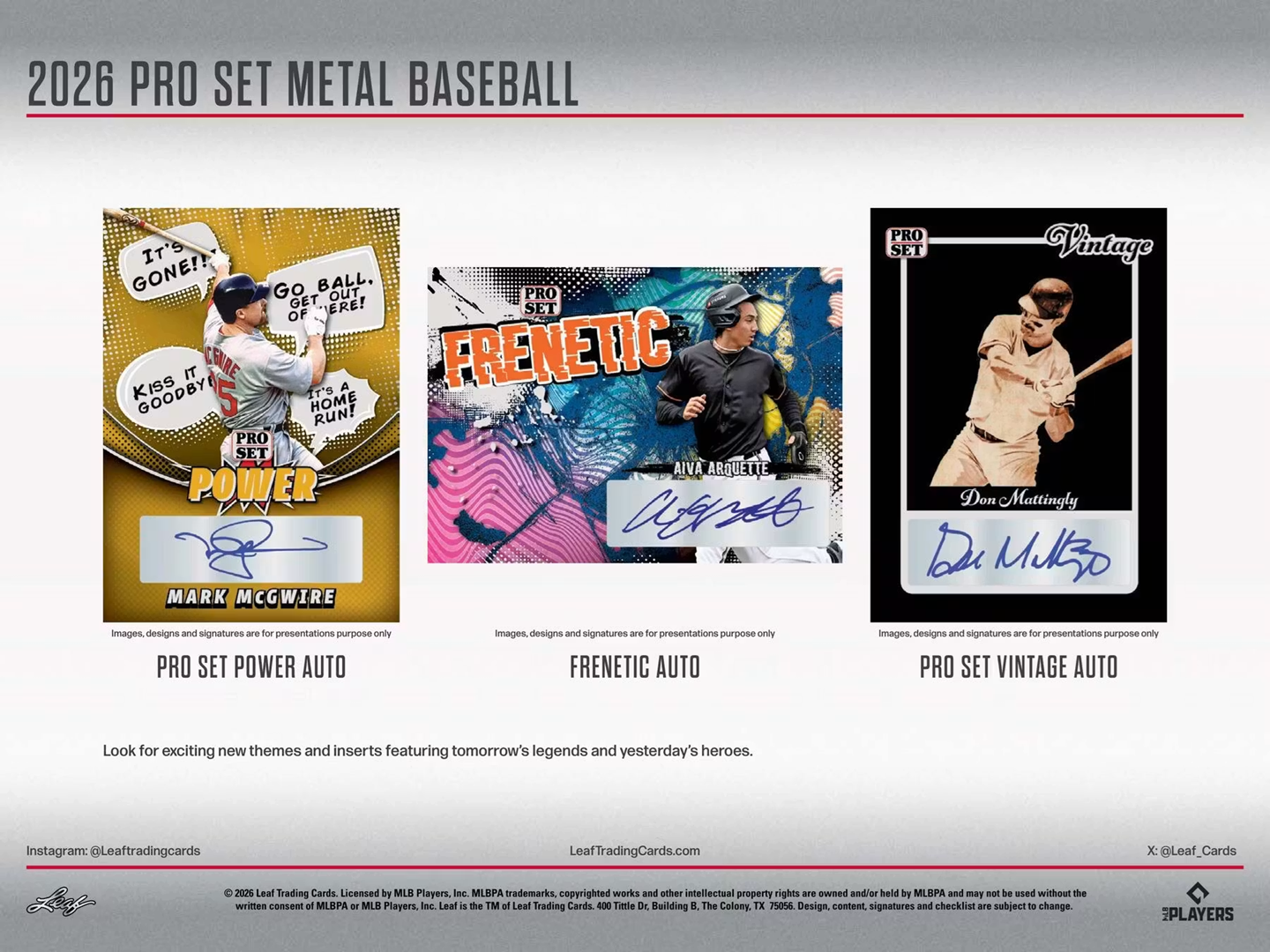 2026 Leaf Pro Set Metal Baseball Hobby Box (Factory Sealed) – 5
