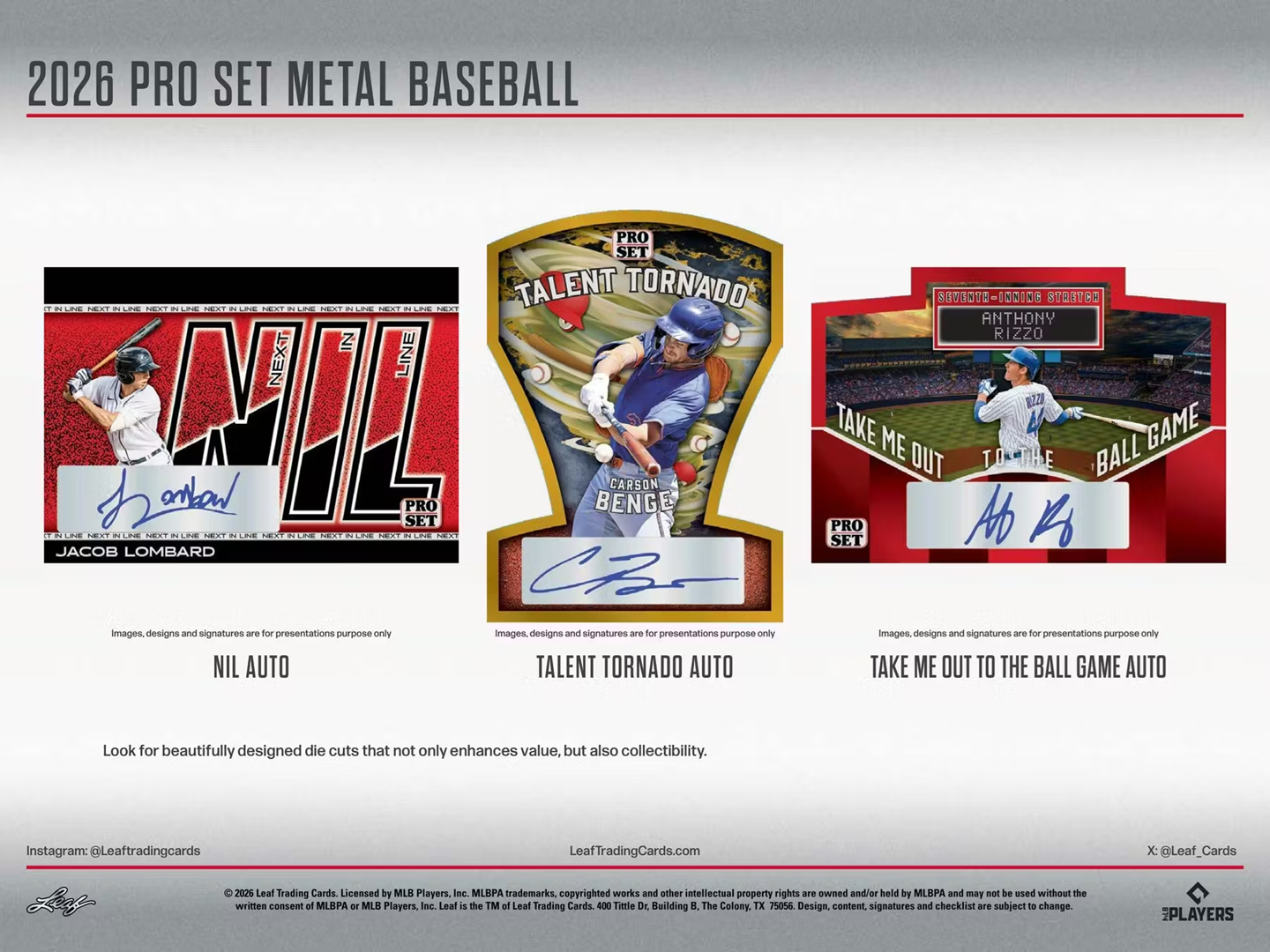 2026 Leaf Pro Set Metal Baseball Hobby Box (Factory Sealed) – 5