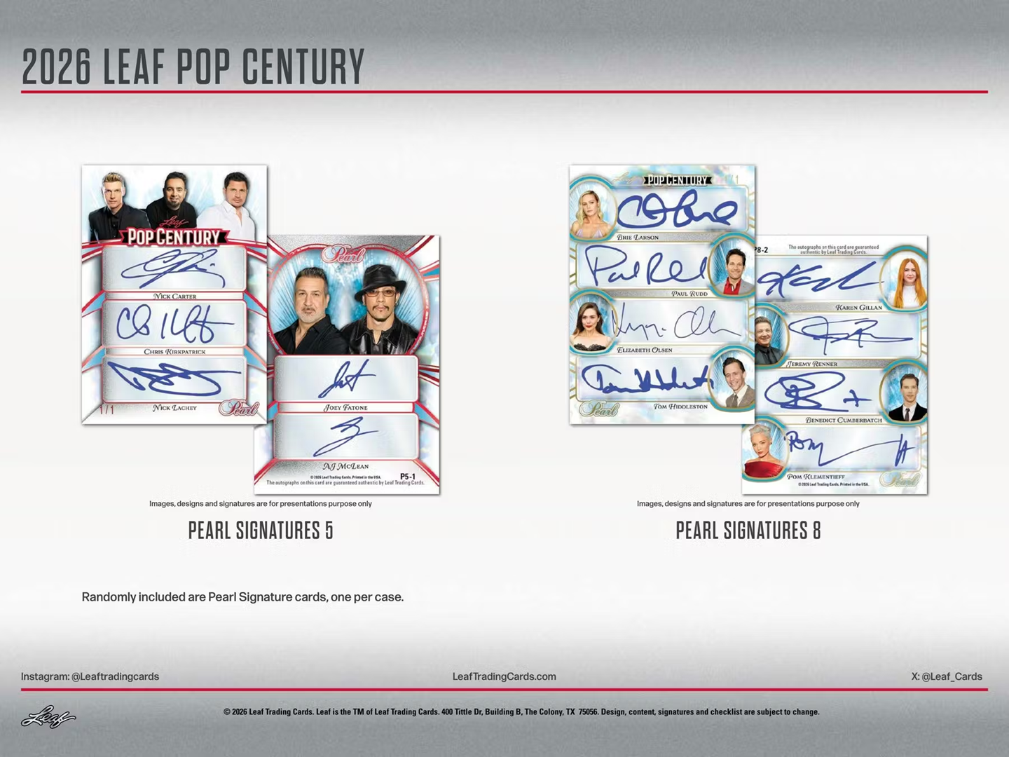 2026 Leaf Pop Century Hobby Box (Factory Sealed) – 4 Autographs