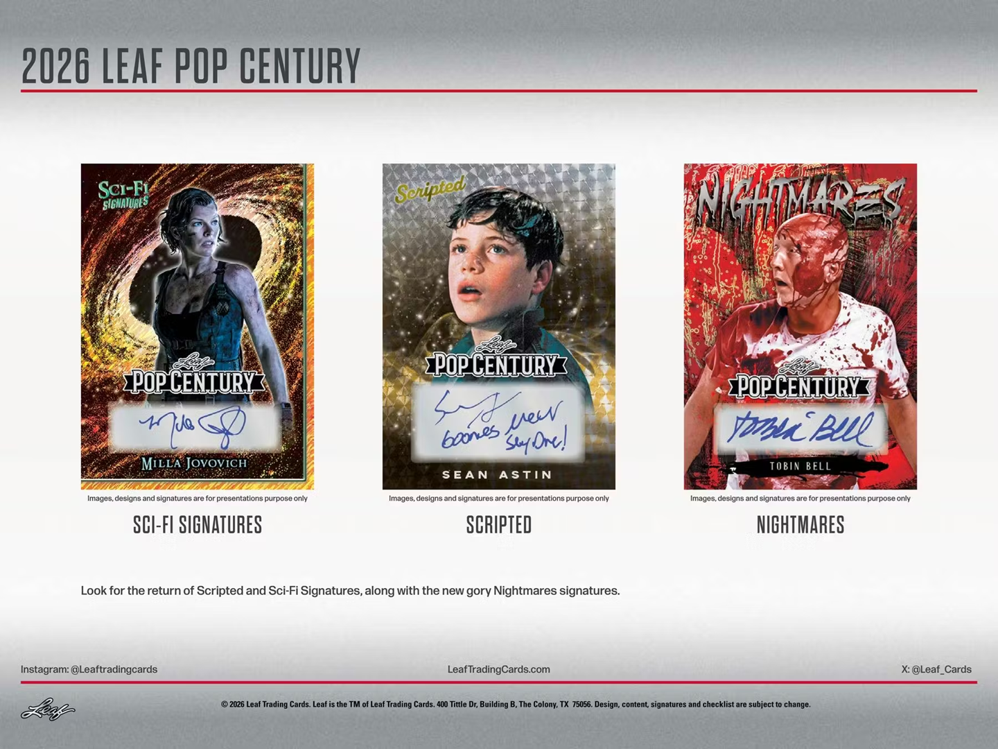 2026 Leaf Pop Century Hobby Box (Factory Sealed) – 4 Autographs