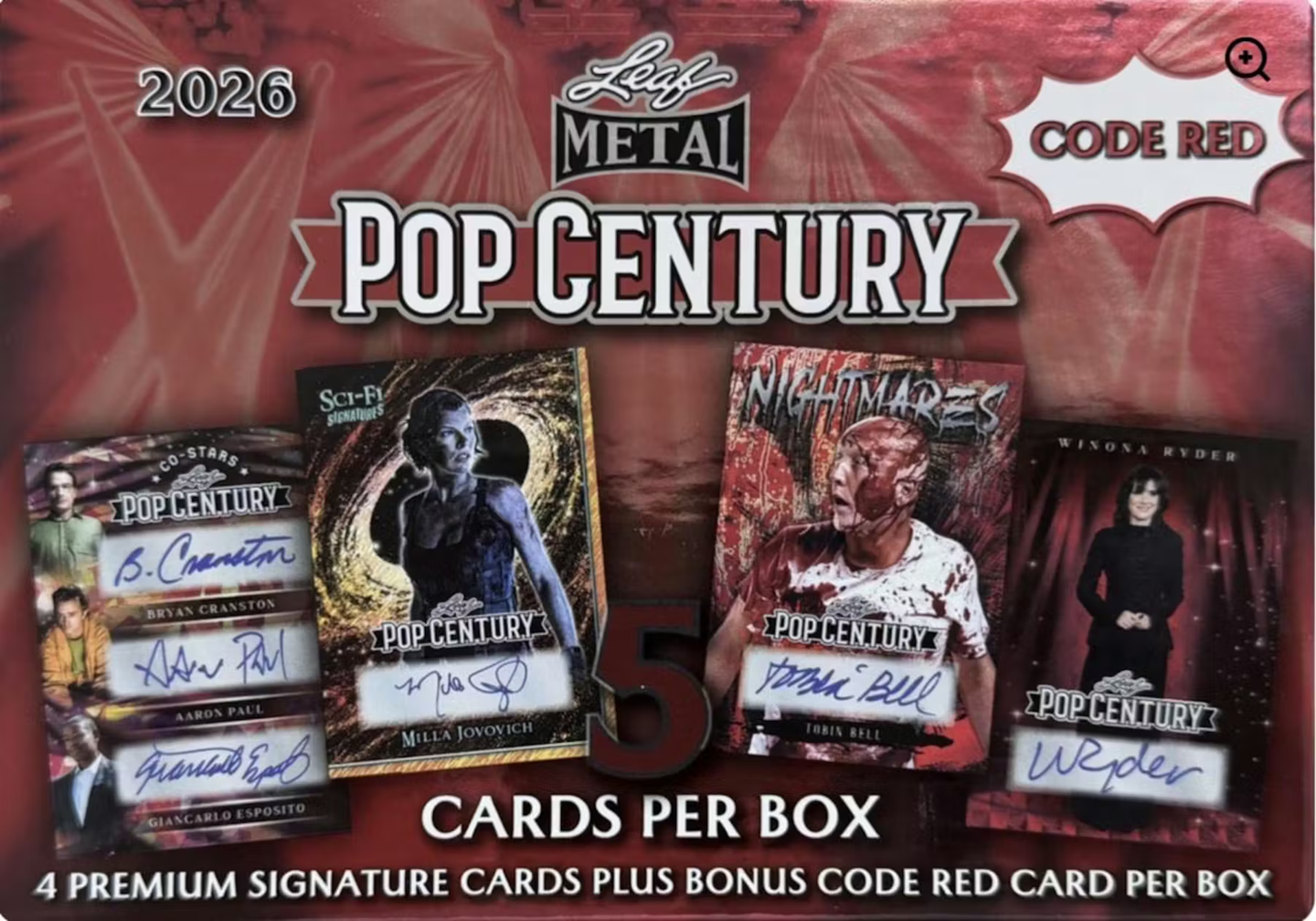 2026 Leaf Pop Century Code Red Hobby Box (Factory Sealed) – 5