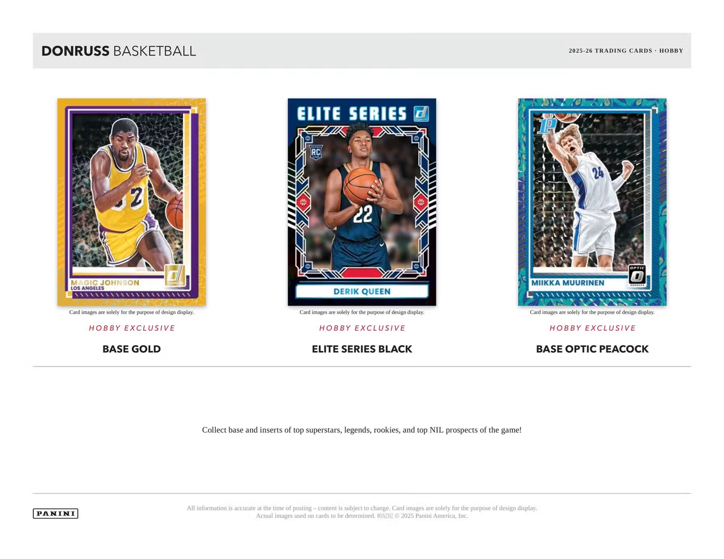2025/26 Panini Donruss Basketball Hobby Box (Factory Sealed) – 3 