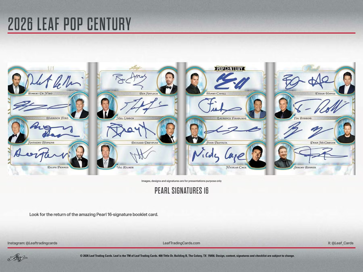 2026 Leaf Pop Century Hobby Box (Factory Sealed) – 4 Autographs