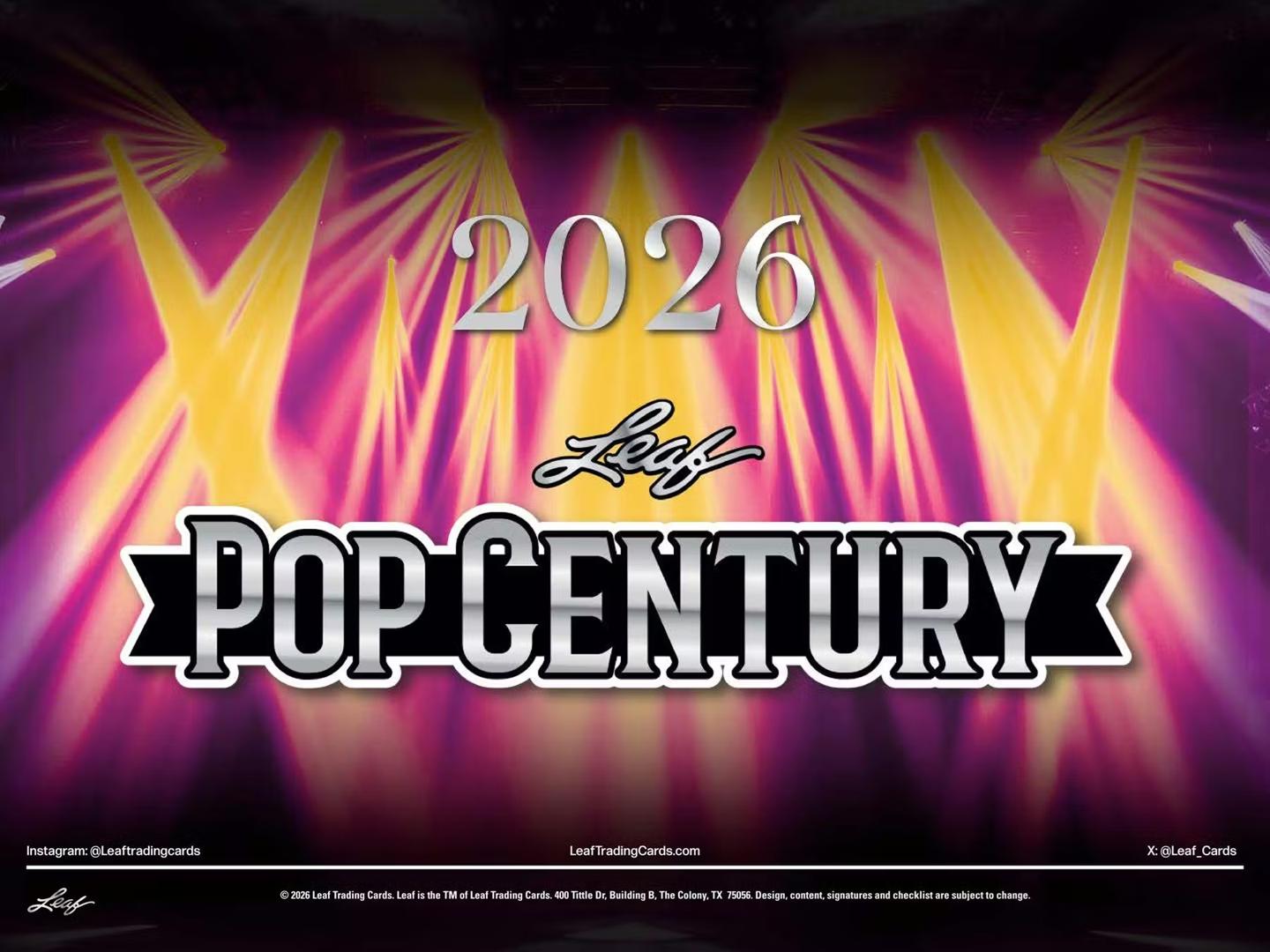 2026 Leaf Pop Century Hobby Box (Factory Sealed) – 4 Autographs